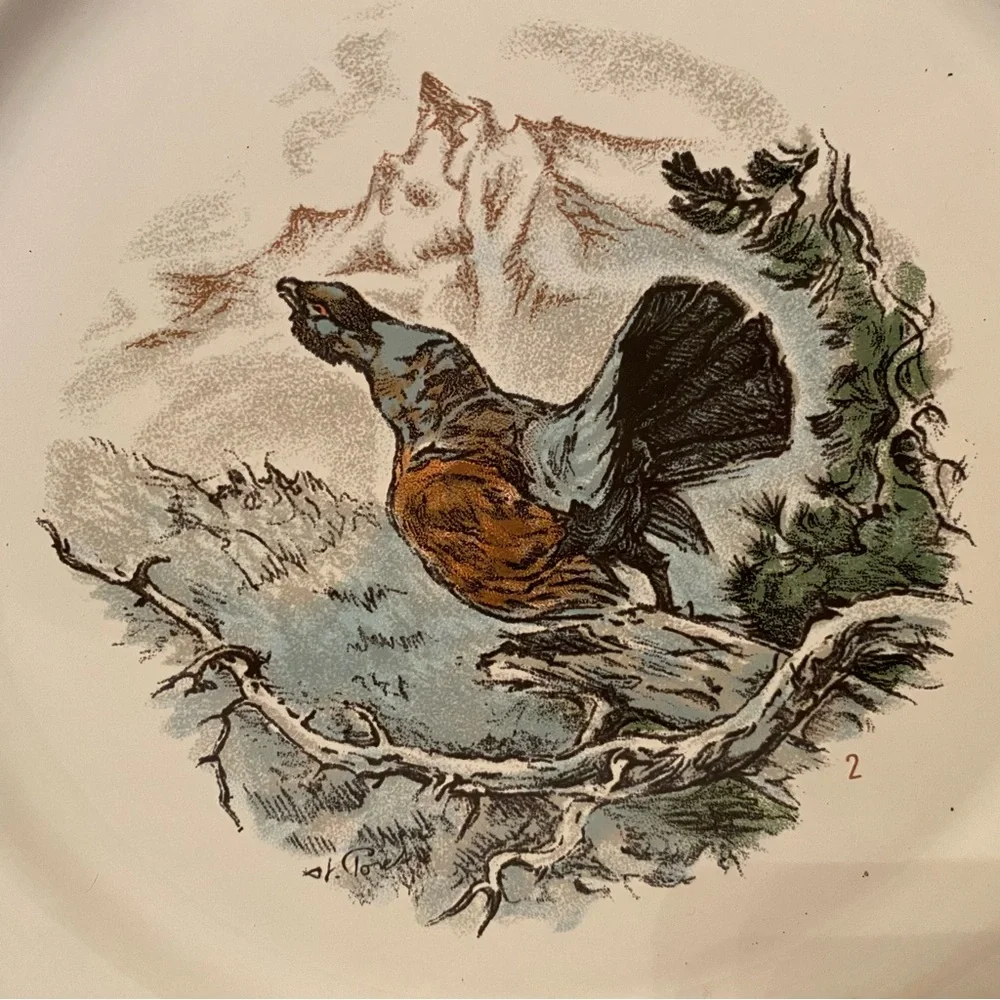 Vintage Villeroy & Boch Fontainebleau Bird Plate White Porcelain dinnerware home